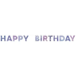 Unique UK Inc t/as Unique Party Guirlande Happy Birthday Galaxy Lilla - Oppyntning