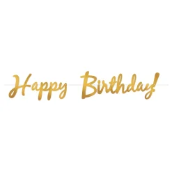 Three Sixty Degrees Ltd Guirlande Happy Birthday Guld - Oppyntning