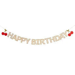 CG Global Products Ltd Guirlande Happy Birthday Kirsebær - Oppyntning