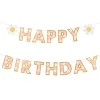 PartyDeco sp. z o.o. Guirlande Happy Birthday med Blomster - Oppyntning