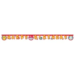 Globos Europe B.V. Guirlande Happy Birthday Pokémon - Oppyntning|Merchandise
