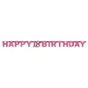 Clearance Reithmüller Europe GmbH Guirlande 18 Happy Birthday Sort/Lyserød Glitter
