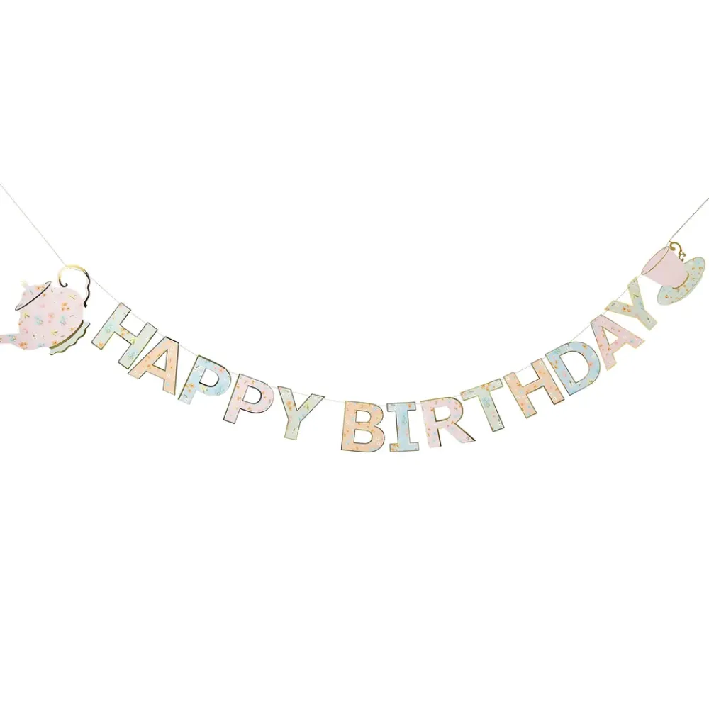 CG Global Products Ltd Guirlande Happy Birthday Tea Party - Oppyntning