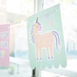 Folat B.V. Guirlande Happy Birthday Unicorns & Rainbows - Oppyntning|Hjem & Husholdning