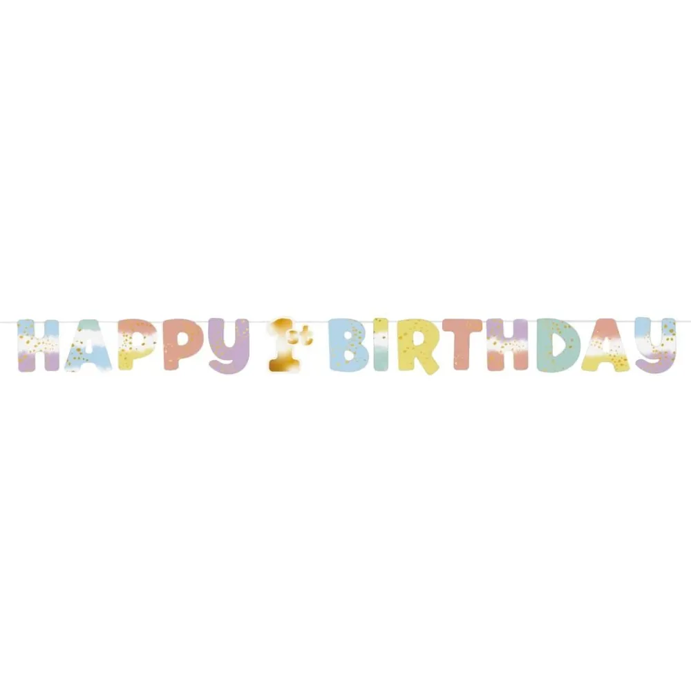 Reithmüller Europe GmbH Guirlande Happy 1st Birthday Flerfarvet - Oppyntning