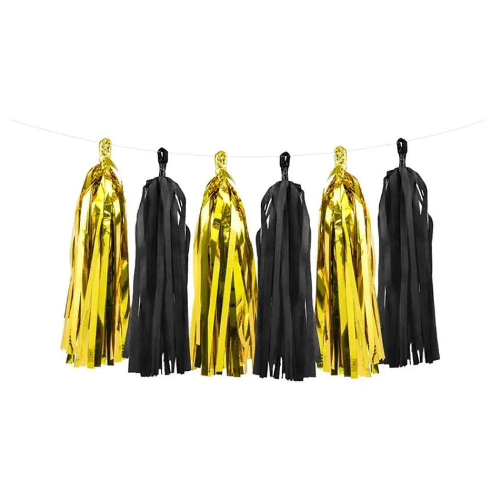 PartyDeco sp. z o.o. Guirlande Kvaster Guld/Sort - Oppyntning