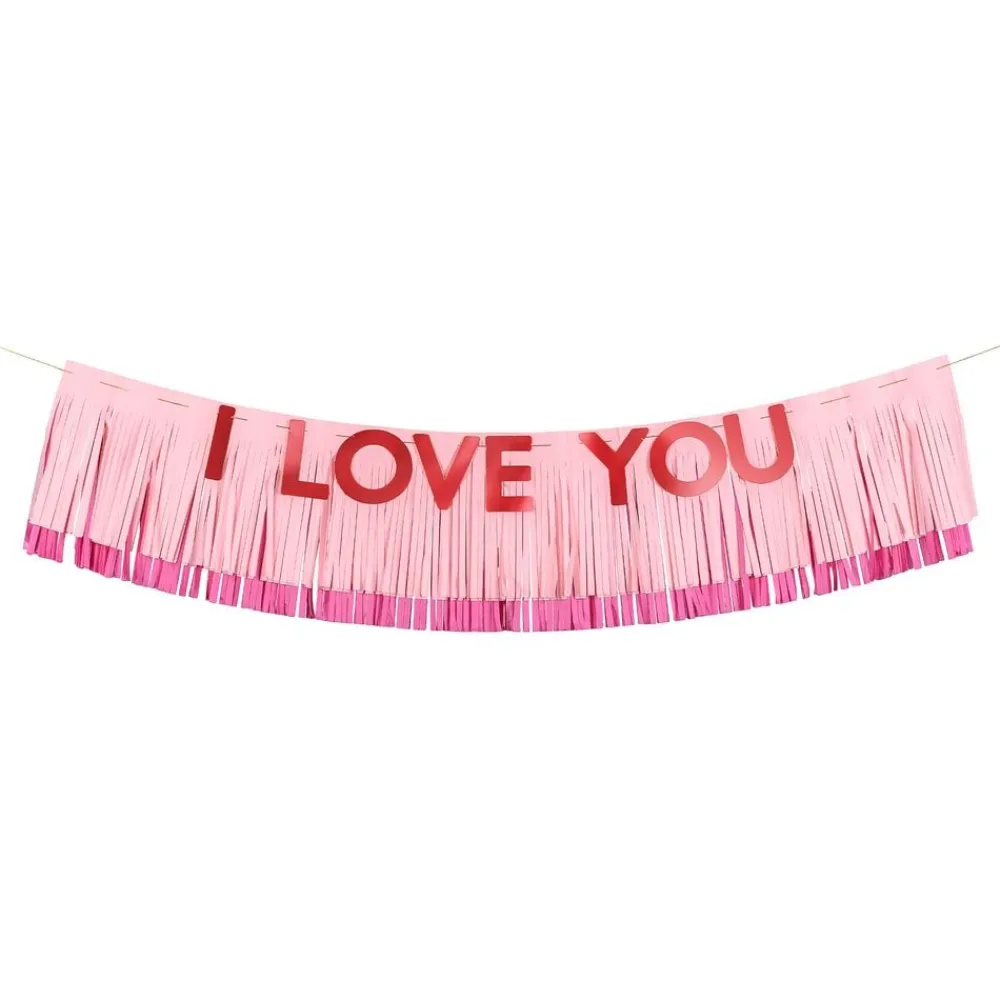 PartyDeco sp. z o.o. Guirlande med Frynser I Love You - Oppyntning