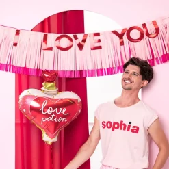 PartyDeco sp. z o.o. Guirlande med Frynser I Love You - Oppyntning