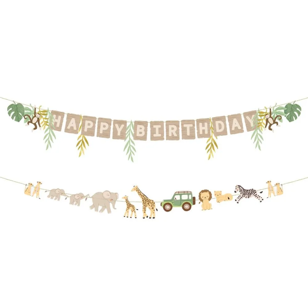 PartyDeco sp. z o.o. Guirlander Happy Birthday Safari Party - Oppyntning
