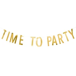 Design House 95 AB Guirlande Time To Party Guldfolie - Oppyntning