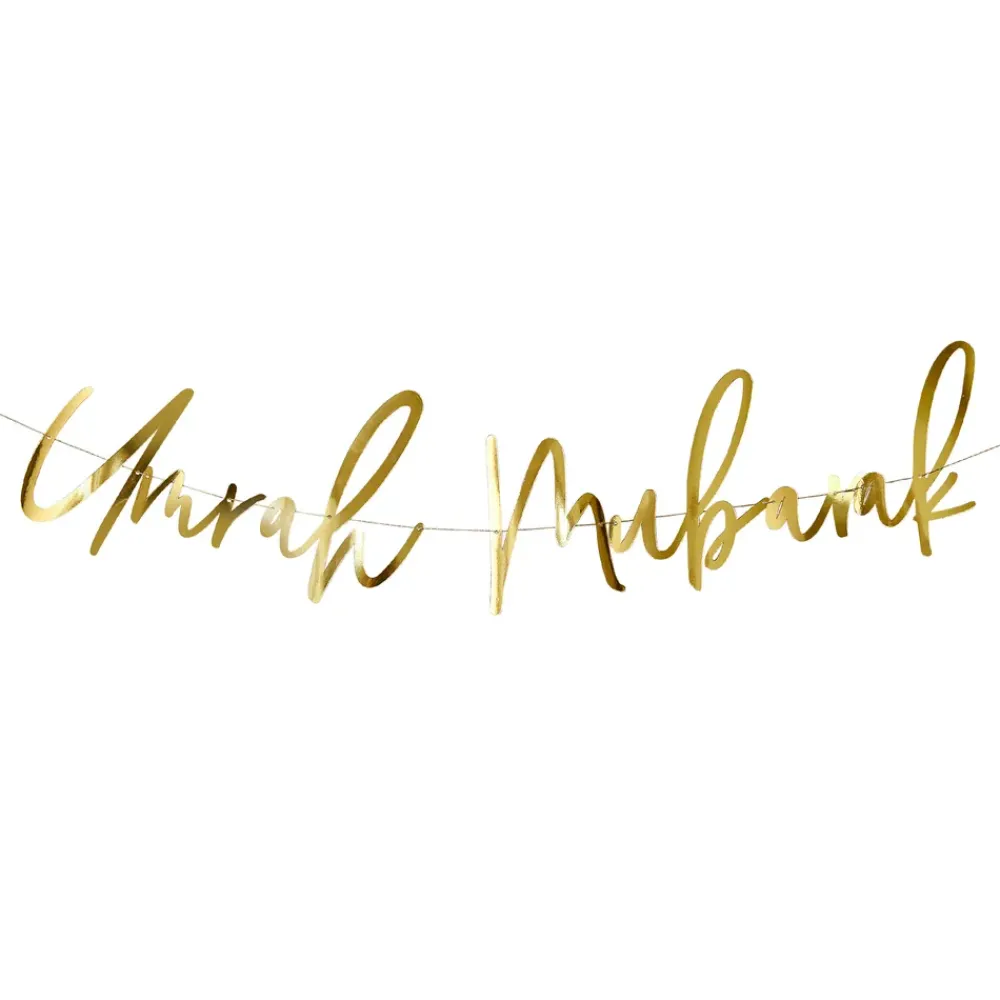 CG Global Products Ltd Guirlande Umrah Mubarak Guld - Oppyntning