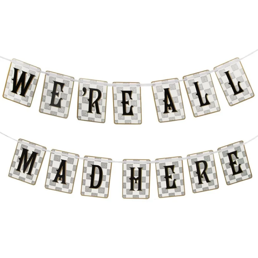 Talking Tables Ltd Guirlande We're All Mad Here Alice Wonderland - Oppyntning