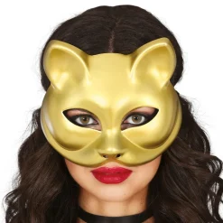 Fiestas Guirca, S.L Guldfarvet Kattemaske - Masker