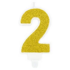 PartyDeco sp. z o.o. Guld Kagelys Tal Glitter - Oppyntning|Bagning