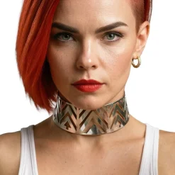 Fiestas Guirca, S.L Halskæde Choker Futuristisk Sølv - Tilbehør