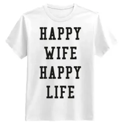 Netshirt Group AB Happy Wife Happy Life T-shirt - Tøj