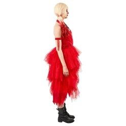 Rubies Netherland B.V. Harley Quinn Rød Kjole Kostume - Udklædningskostumer|Kostumetema