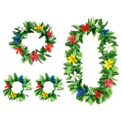 Clearance PartyDeco sp. z o.o. Hawaiikrans Sæt Grøn