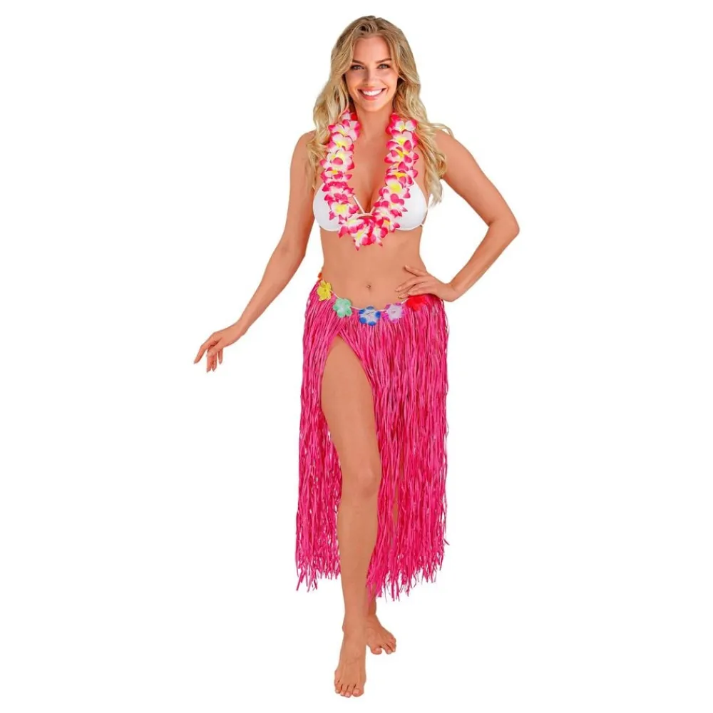 Discount Widmann S.r.l. Hawaii nederdel med Blomster Lyserød