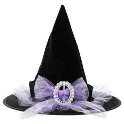 PartyDeco sp. z o.o. Heksehat med sløjfe til børn - Hatte