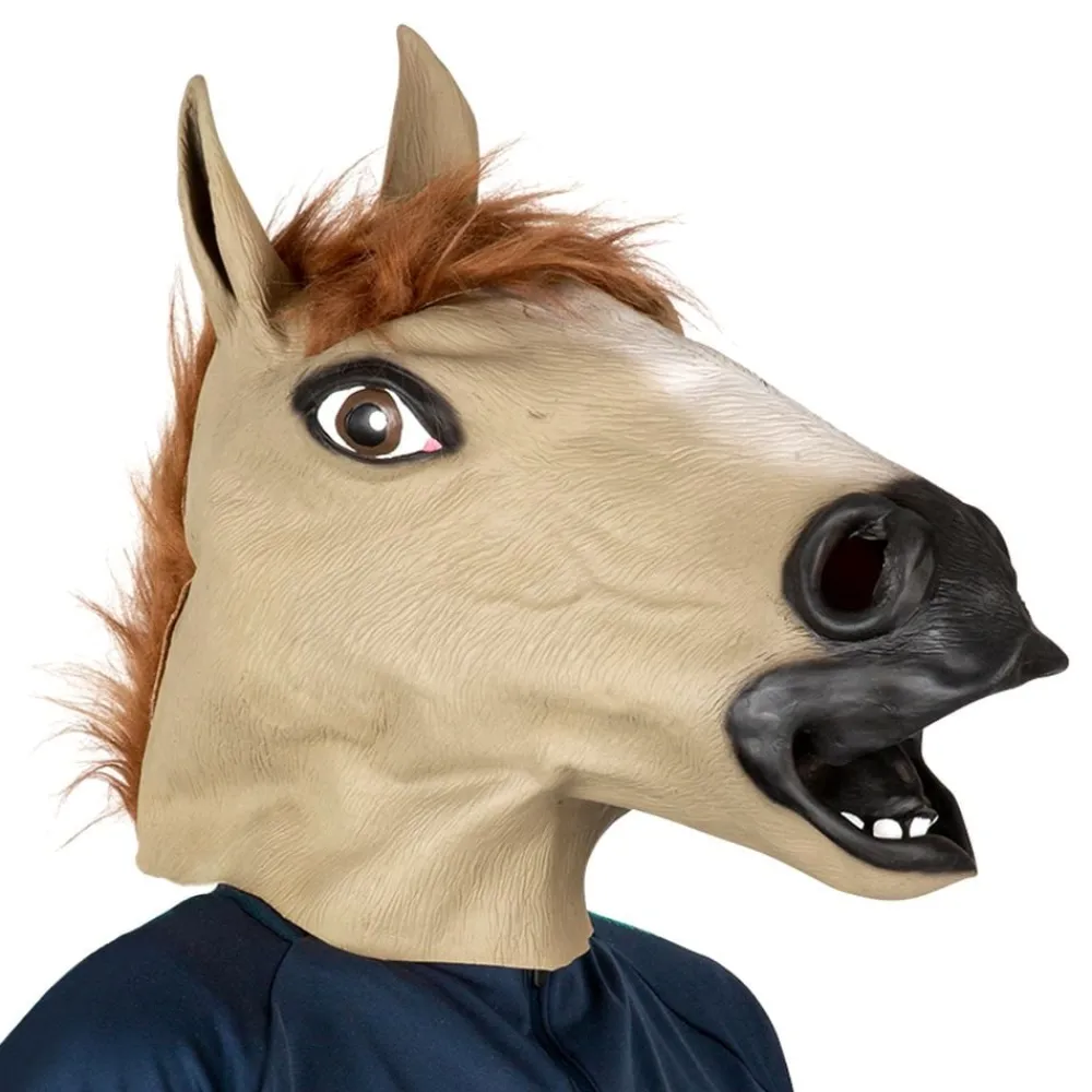 Hisab/Joker Company AB Hestemaske Lysebrun - Kostumetema|Masker