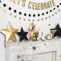 Outlet PartyDeco sp. z o.o. Hængende Dekoration Stjerner Guld