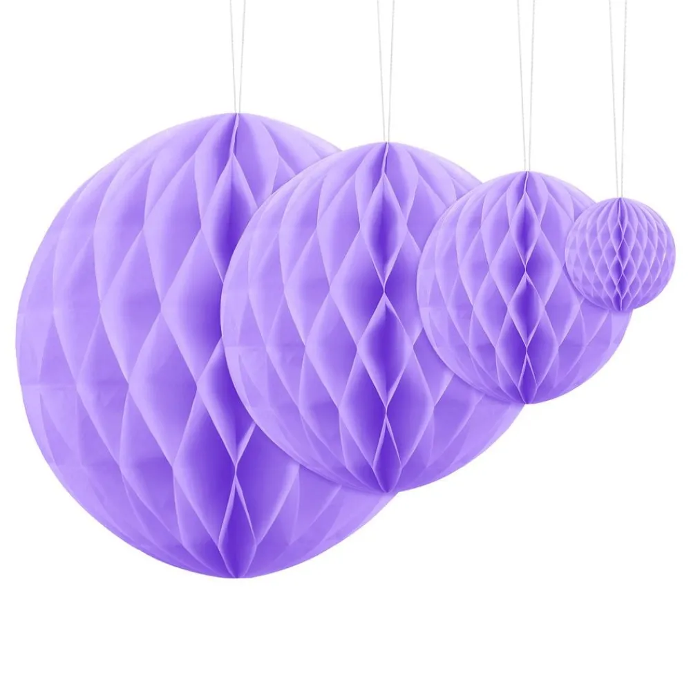PartyDeco sp. z o.o. Honeycomb Lilla Hængende Dekoration - Oppyntning