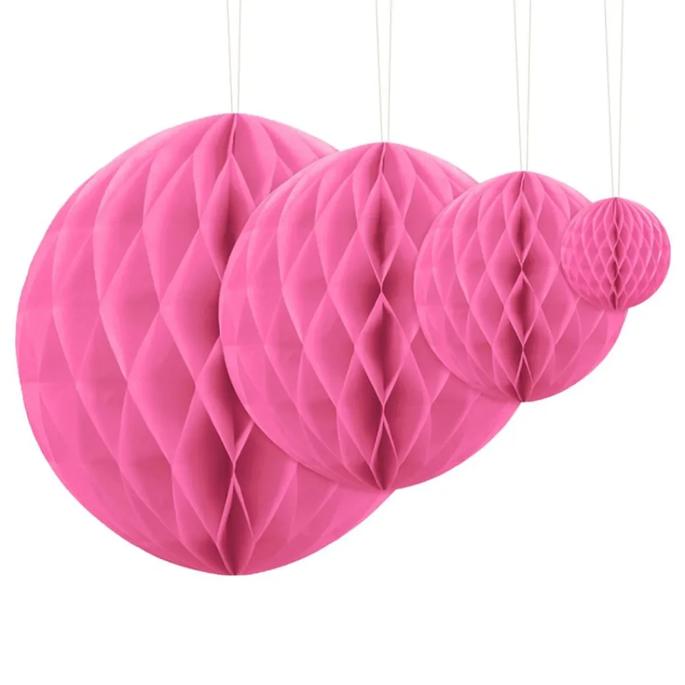 Discount PartyDeco sp. z o.o. Honeycombs lyserød hængende dekoration