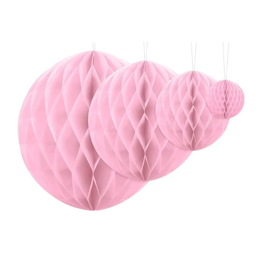 Clearance PartyDeco sp. z o.o. Honeycombs lyserød hængende dekoration