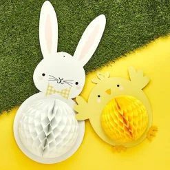 CG Global Products Ltd Honeycombs Påskehare & Kylling - Oppyntning