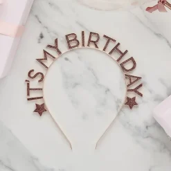Best CG Global Products Ltd Hårbøjle Happy Birthday Rosaguld i Metal