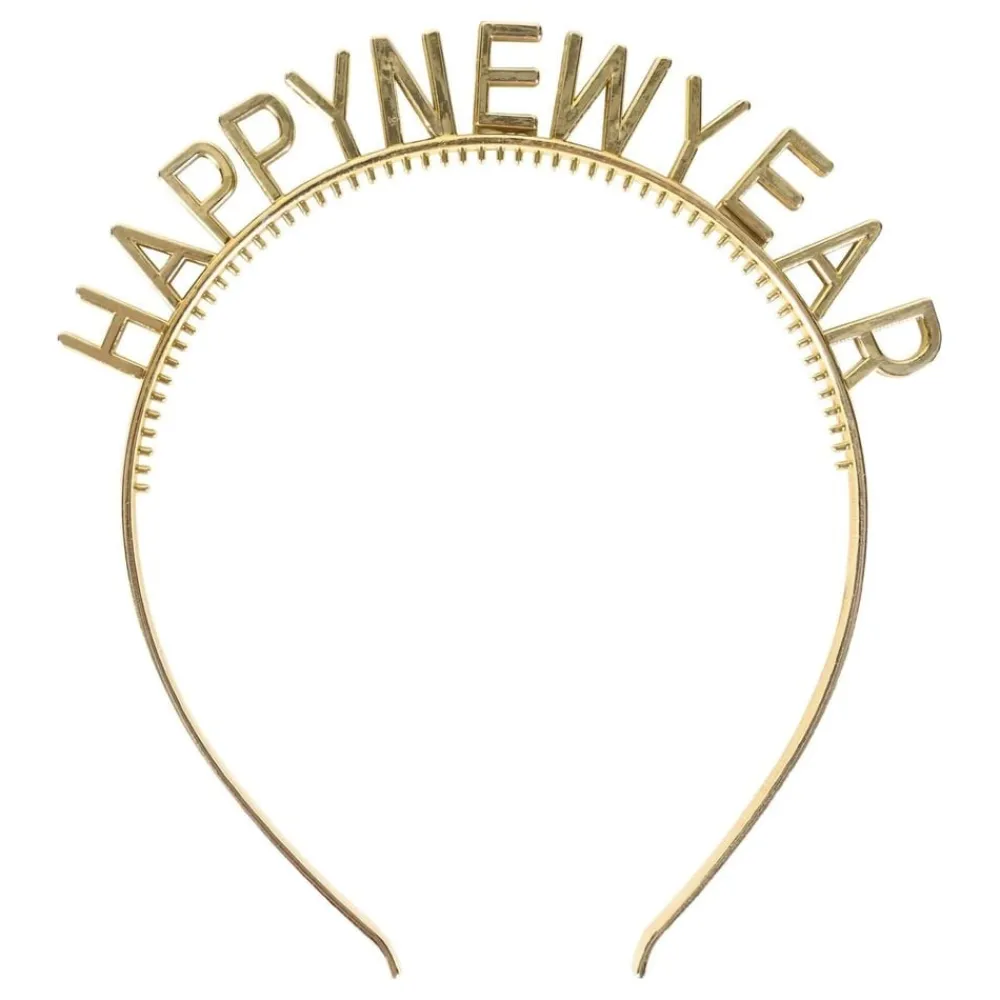 Clearance Three Sixty Degrees Ltd Hårbøjle Happy New Year Guld
