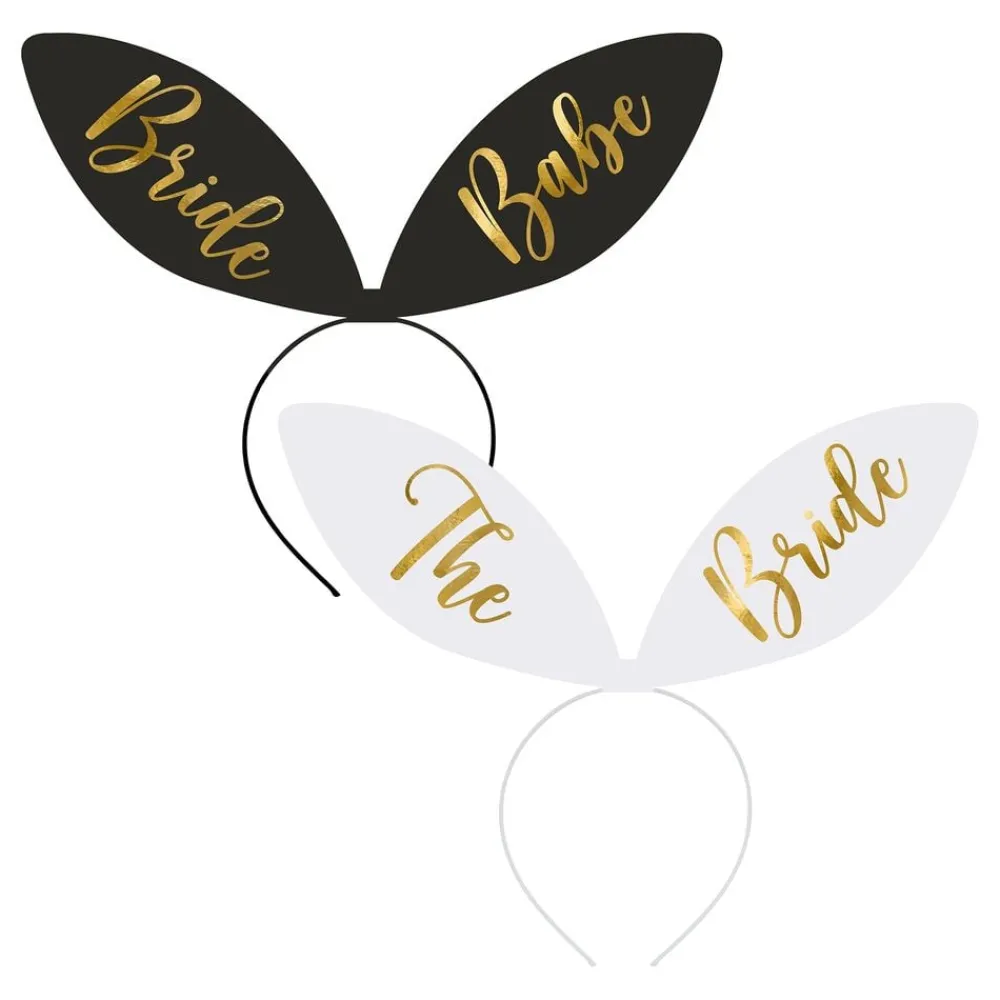 PartyDeco sp. z o.o. Hårbøjle Kaninører Bride To Be Squad - Festtilbehør|Hatte
