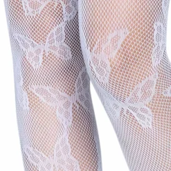 Clearance Leg Avenue Europe Hvide Sommerfugle Strømpebukser Deluxe