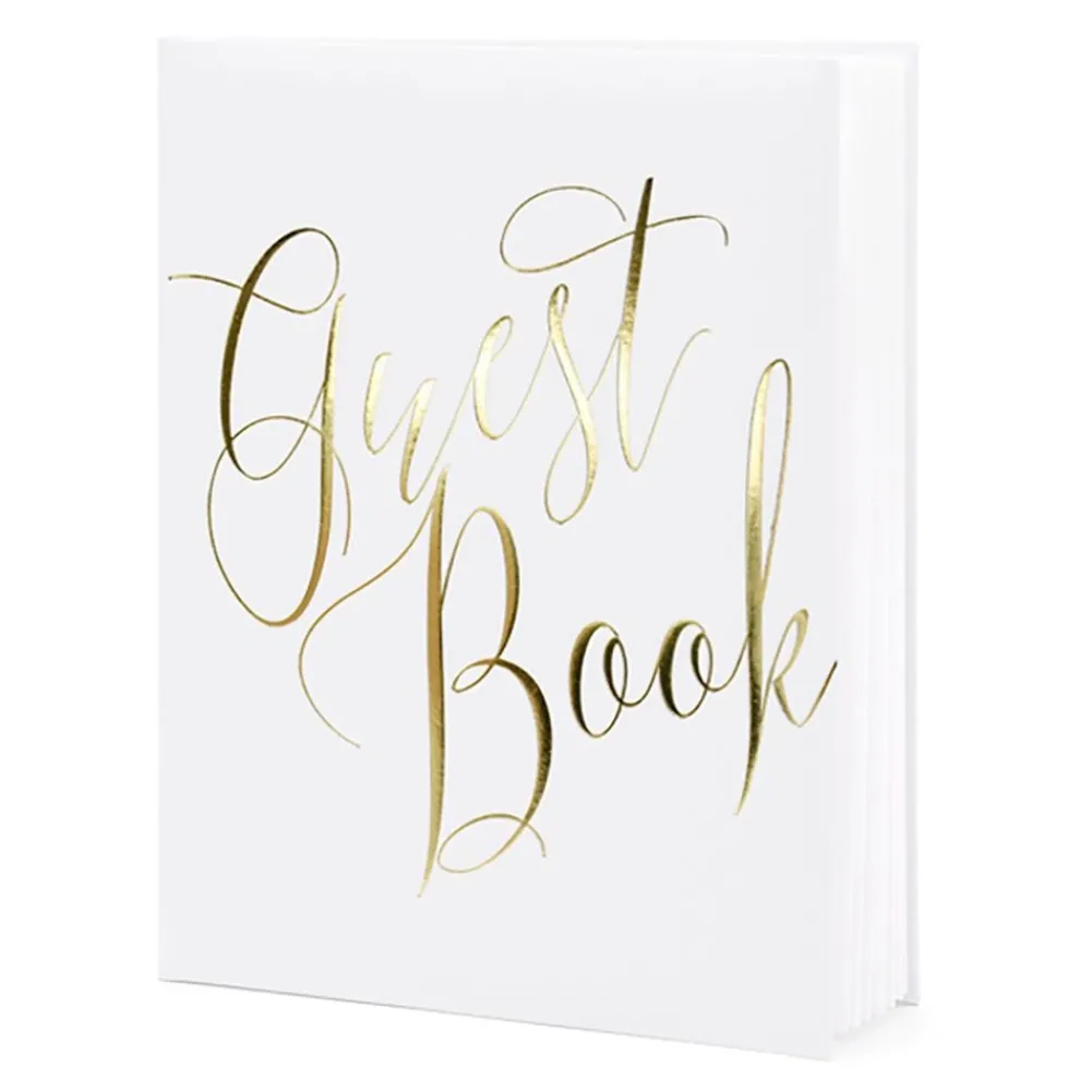 PartyDeco sp. z o.o. Hvid Gästbok Guest Book - Bøger