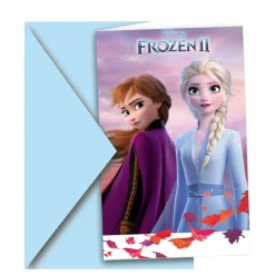 Globos Europe B.V. Indbydelseskort Anna & Elsa Frost 2 - Hilsningskort|Merchandise