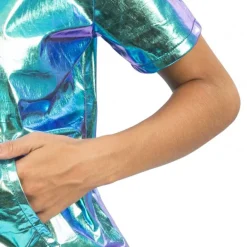 CHAKS Jakke med Shorts Sæt Iridescent Blå - Tøj