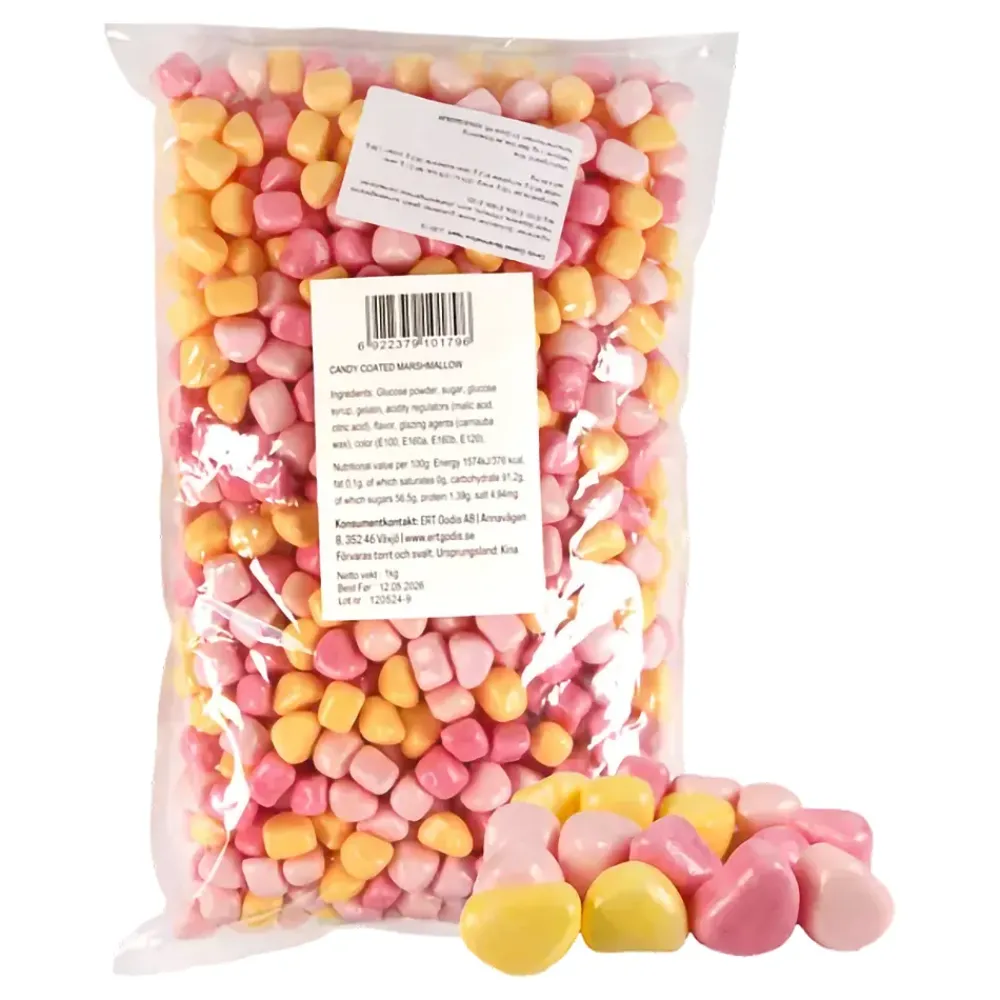 ERT Godis AB Jellioo Candy Coated Marshmallow Heart Økonomipakke - Slik