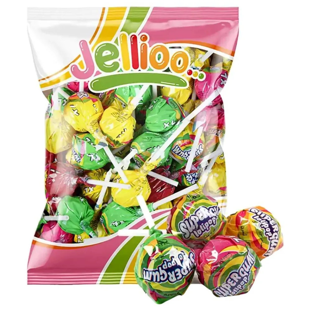 Discount ERT Godis AB Jellioo Super Gum Lollipop Mix Økonomipakke