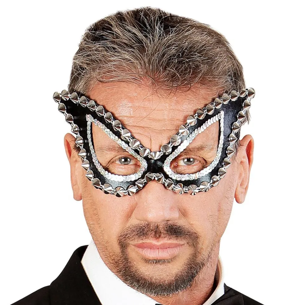 Widmann S.r.l. Øjenmaske med Nitter Kat - Tilbehør|Masker