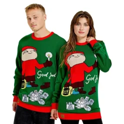 New Svensk Husman Socks AB Juletrøje Alfons Glædelig Jul