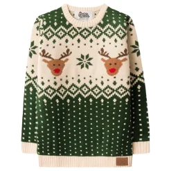 SillySanta A/S Juletrøje Retro Grøn til Børn - Tøj