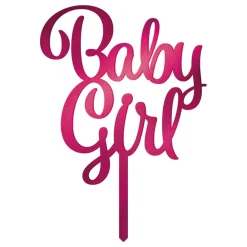 Online Globos Europe B.V. Kagedekoration Baby Girl i Akryl