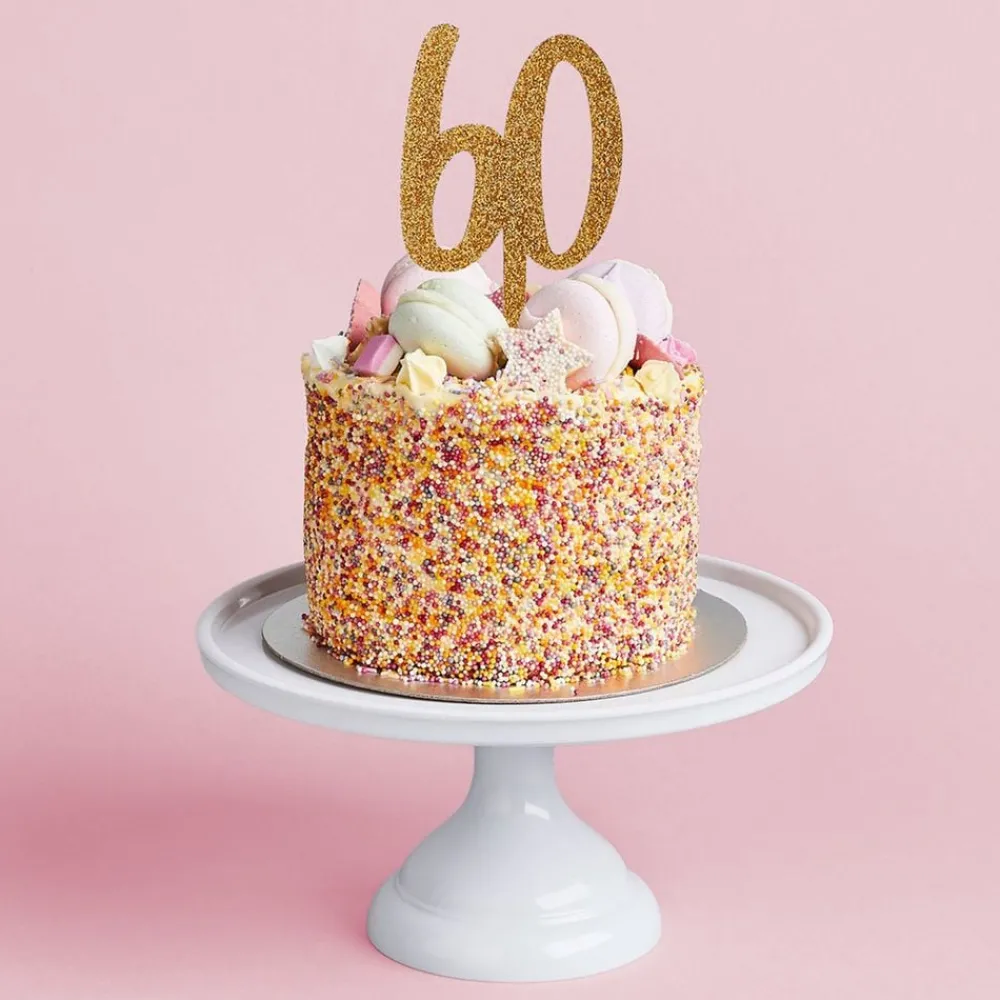CG Global Products Ltd Kagedekoration 60 Guld i Akryl - Oppyntning|Bagning