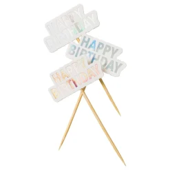 Design House 95 AB Kagedekoration Happy Birthday Skinnende - Oppyntning|Bagning