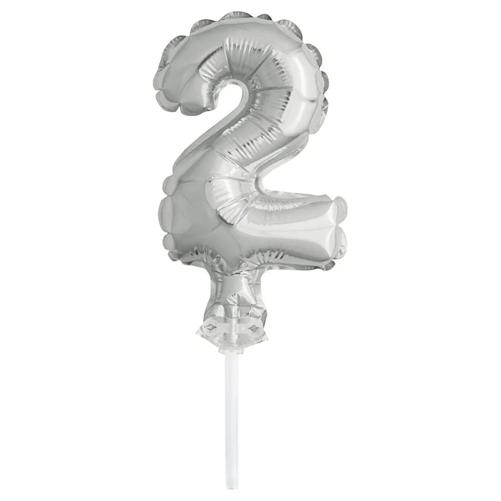 Unique UK Inc t/as Unique Party Kagedekoration Talballon Mini Sølv - Oppyntning|Balloner