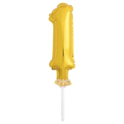 Unique UK Inc t/as Unique Party Kagedekoration Talballon Mini Guld - Oppyntning|Balloner