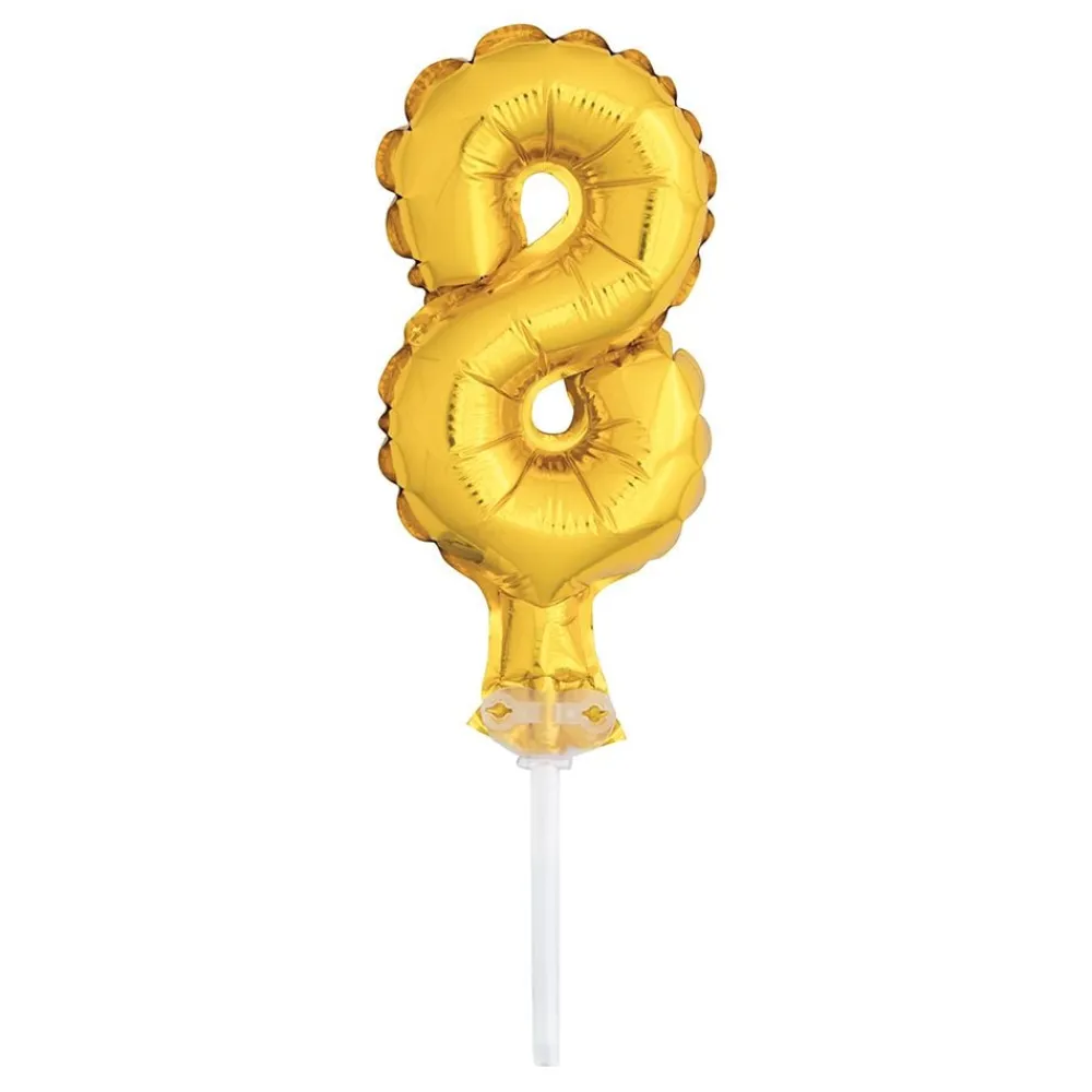 Unique UK Inc t/as Unique Party Kagedekoration Talballon Mini Guld - Oppyntning|Balloner