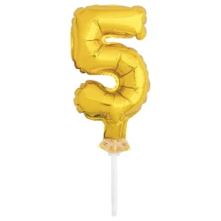 Unique UK Inc t/as Unique Party Kagedekoration Talballon Mini Guld - Oppyntning|Balloner