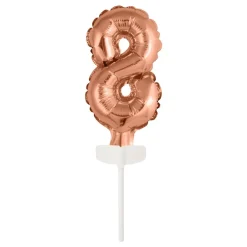 Reithmüller Europe GmbH Kagedekoration Talballon Mini Roséguld - Oppyntning|Bagning